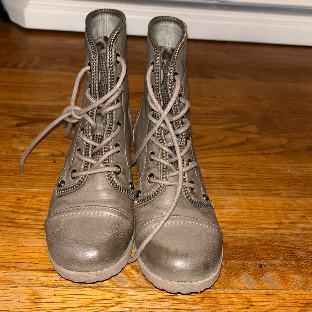 Guess Grey Combat Boots